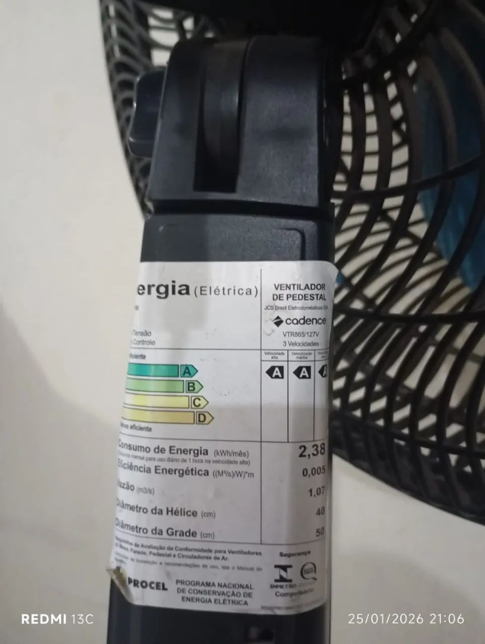 Ventilador de coluna Cadence 127v - Foto 4