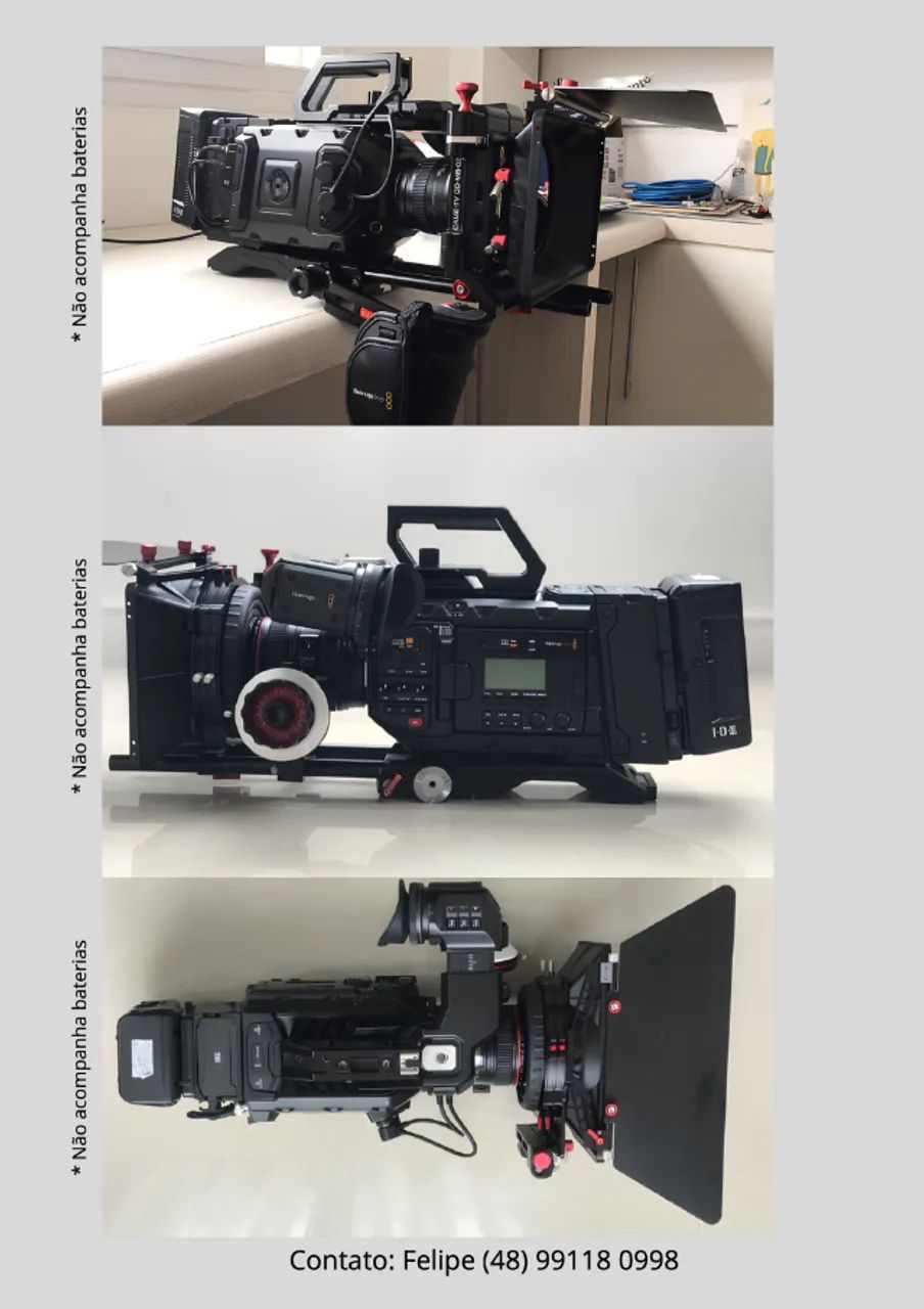 Blackmagic URSA Mini Pro + Acessórios (Vendo Kit ou Itens Separados)