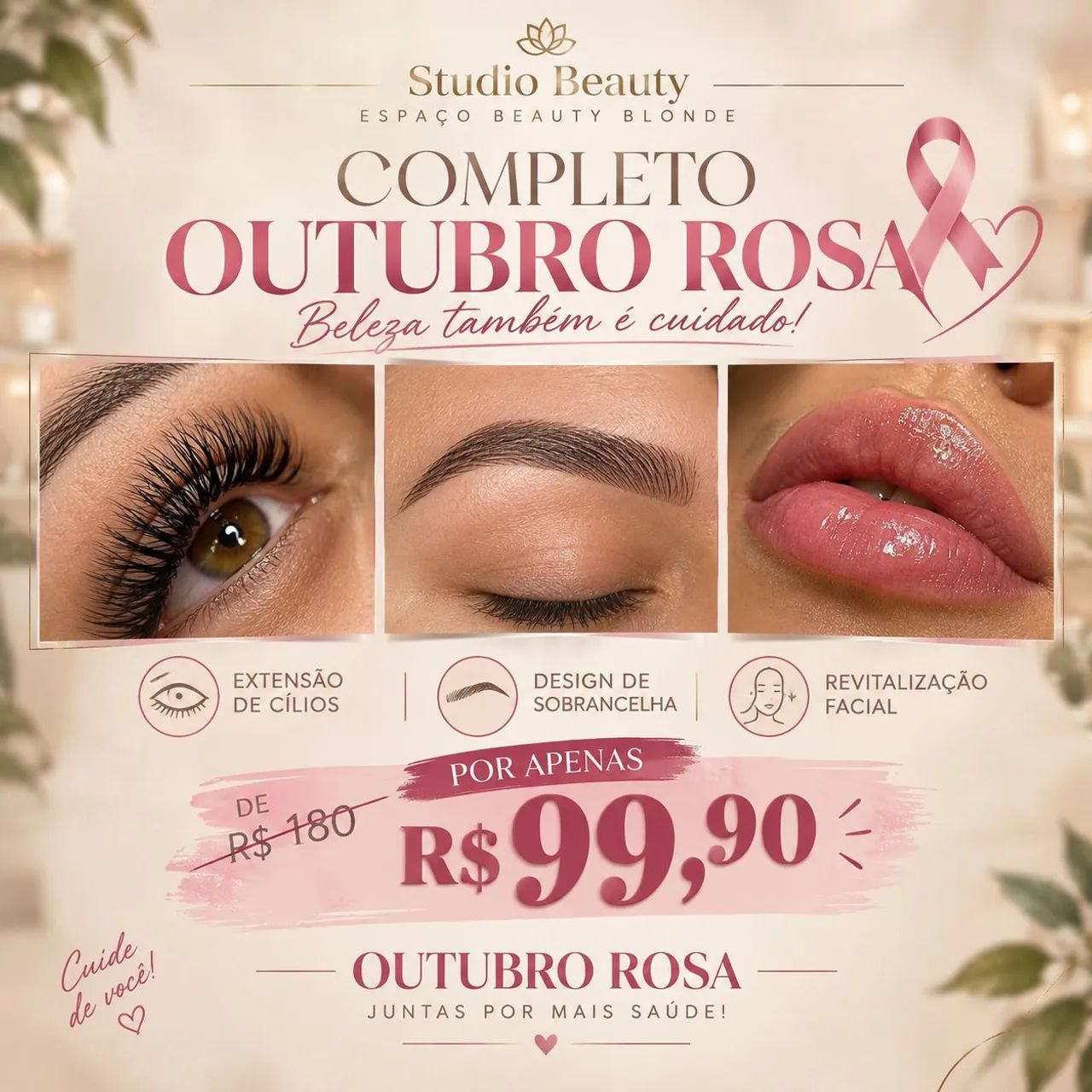 (Cilios,sobrancelhas  e lábios)Combo beleza imperdível!a imperdível  