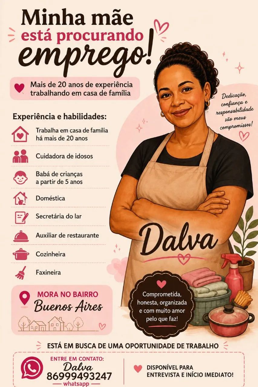 ESTOU DISPONÍVEL PARA TRABALHAR