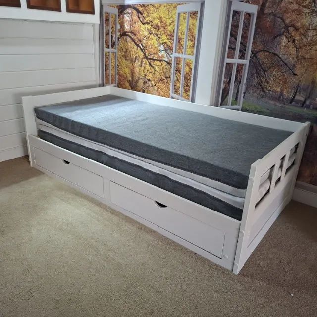 Sofá-cama com 2 colchões - Foto 2