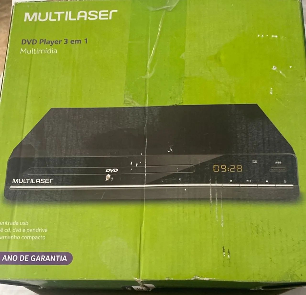 dvd player 3 em 1 multimídia usb multilaser preto - sp252 - DVD