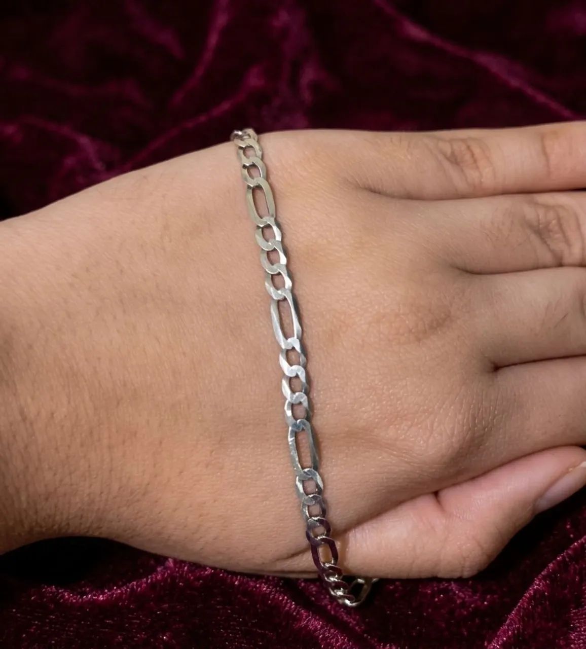 pulseira masculina prata 925 italiana - Foto 2