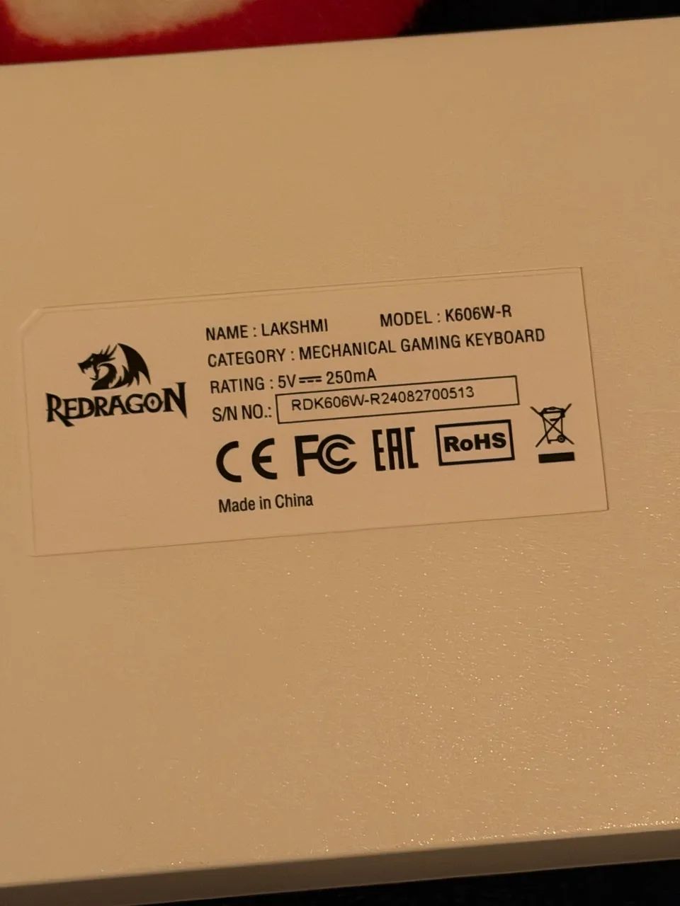 teclado mecânico redragon lakshmi switch blue