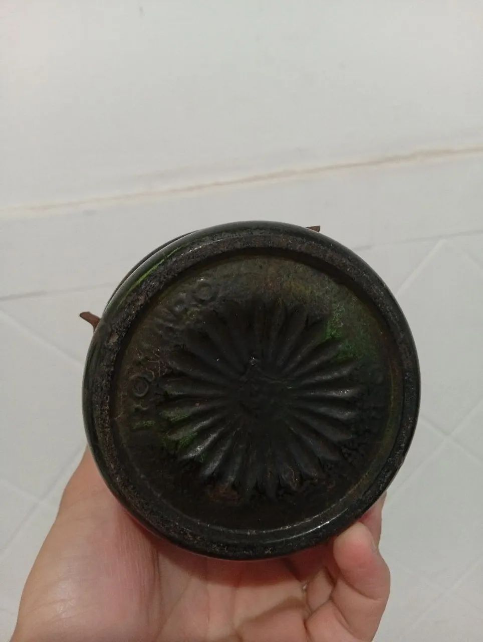 Lampião antigo Romaro vidro verde  - Foto 4