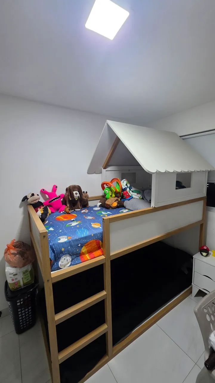 Cama Infantil Suspensa com Casinha (Beliche) - Foto 4