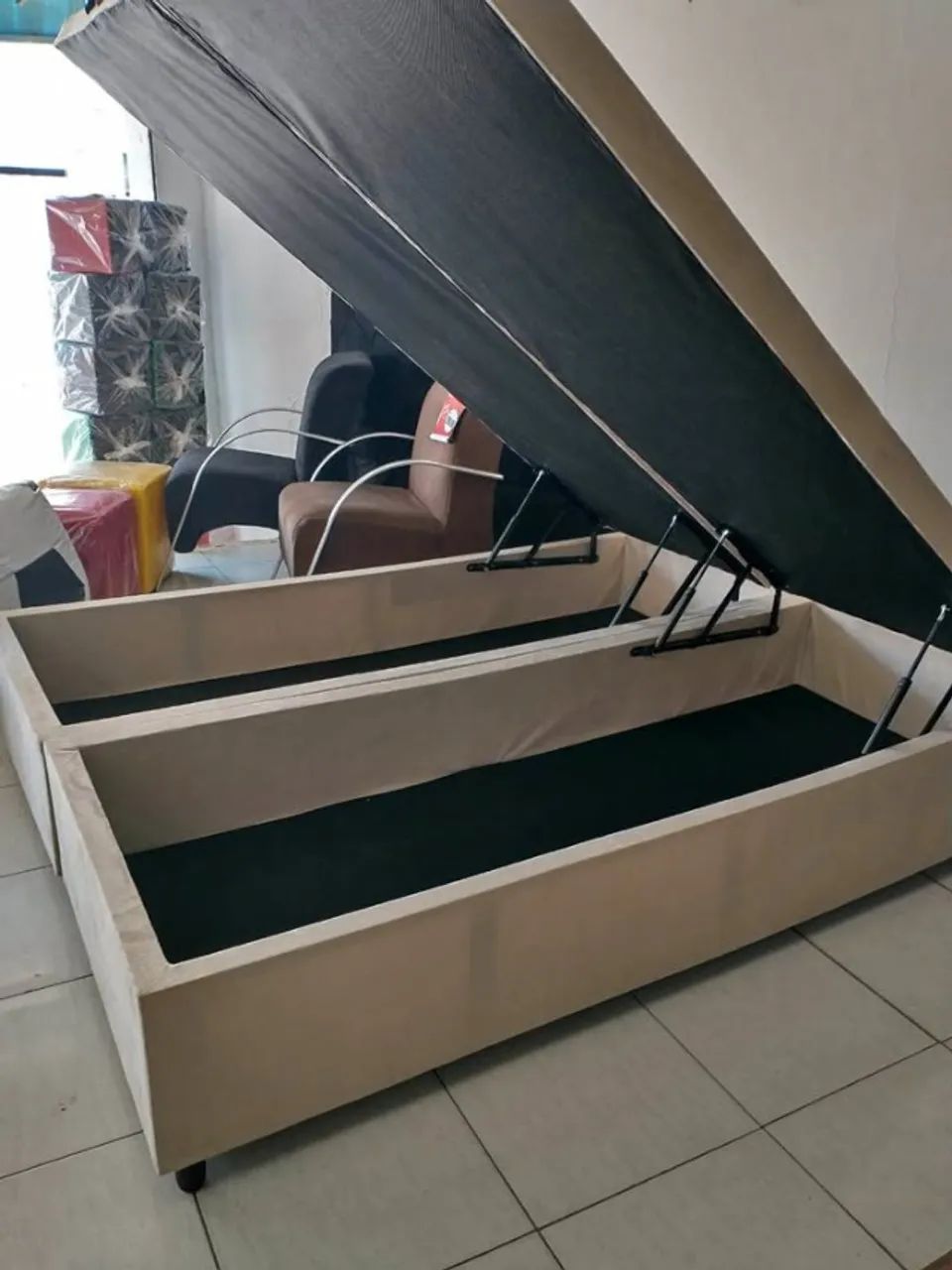 Cama Box Baú Queen Super Resistente - Frete Grátis