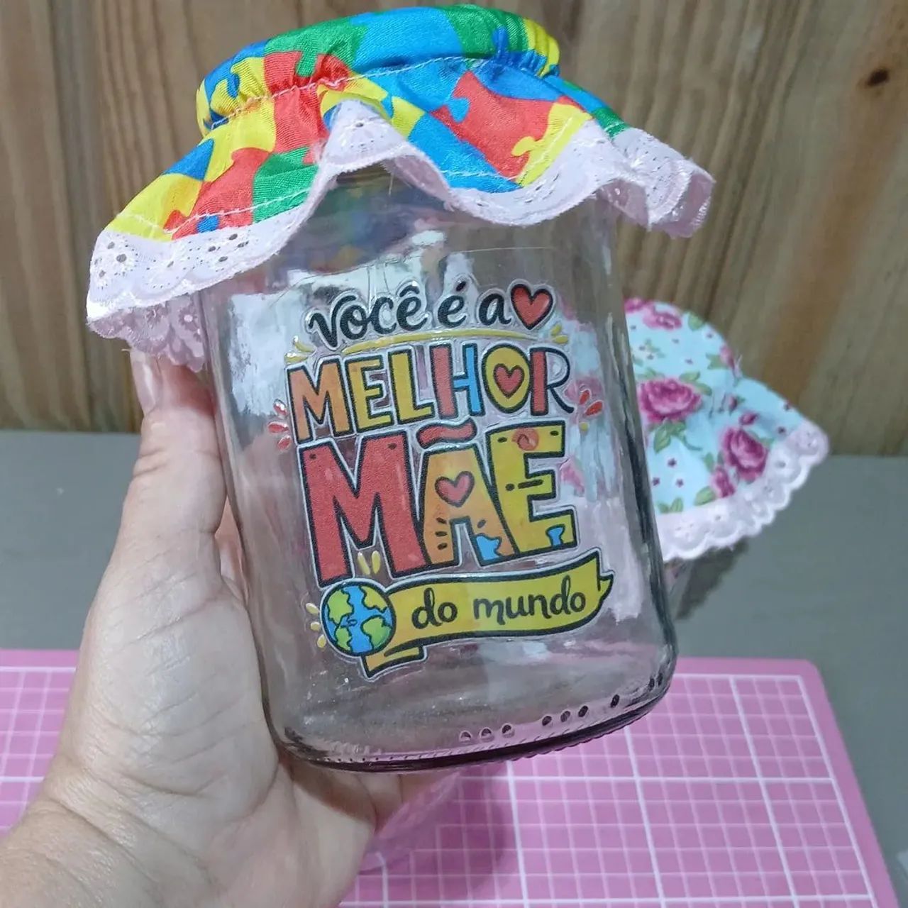 Pote de vidro Dia Das Mães 