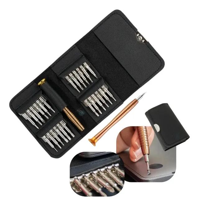 Kit Chave Precisão Com Capa Para Abrir Iphone Macbook iMac 24x1 Aço