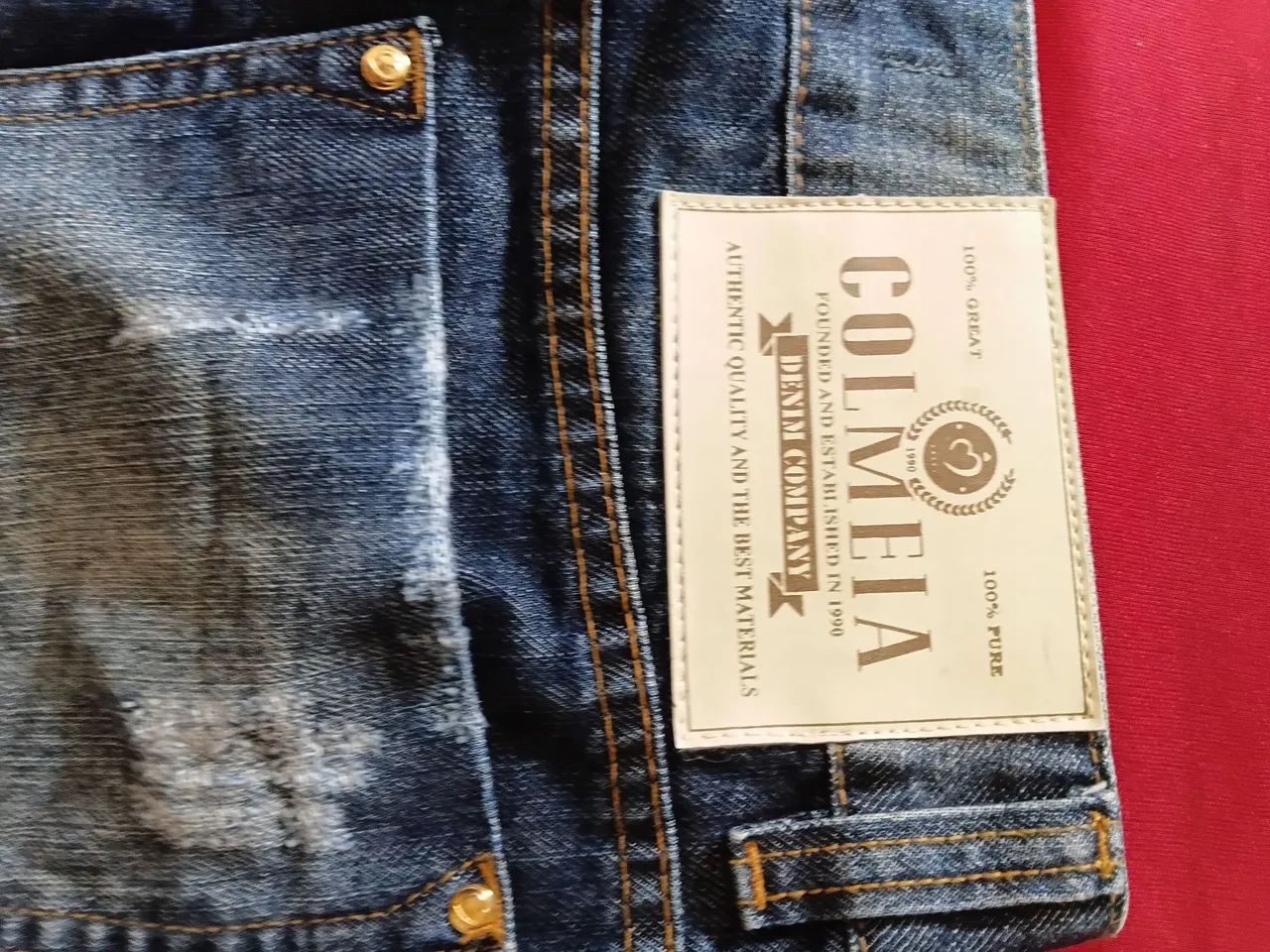Mini saia jeans número 38 - Foto 3