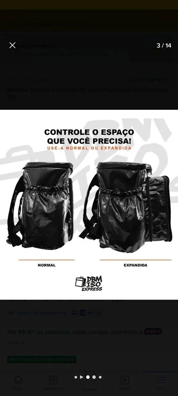 Mochila Bag para entregador.  - Foto 5
