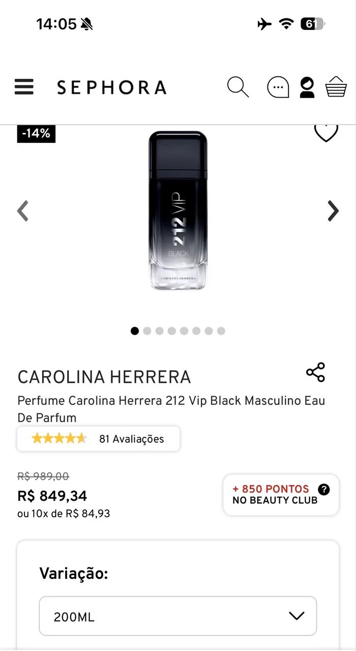Perfume 212 Vip 200 ml  - Foto 5