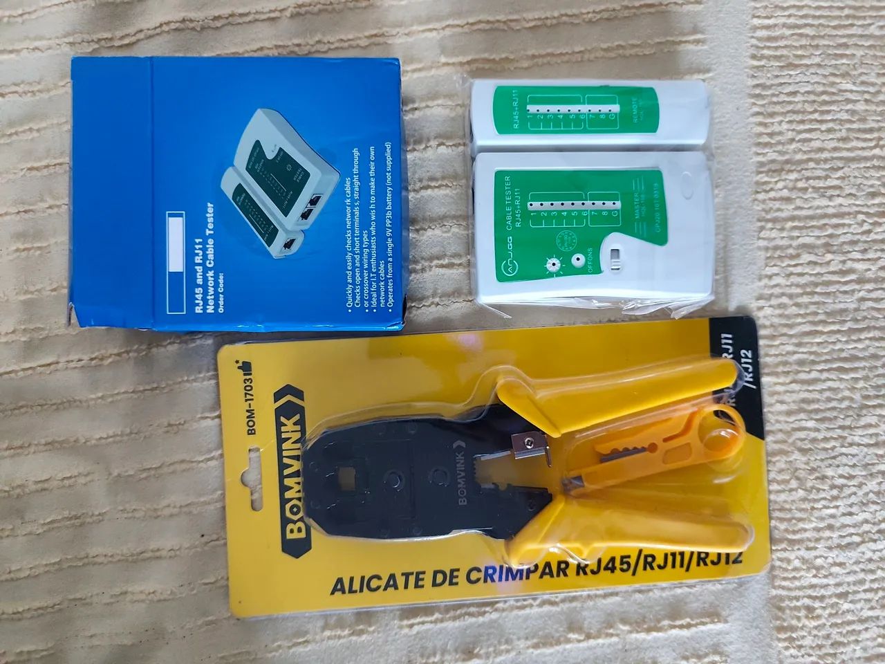 Alicate para cabo de réde e testador novos lacrado última peça 