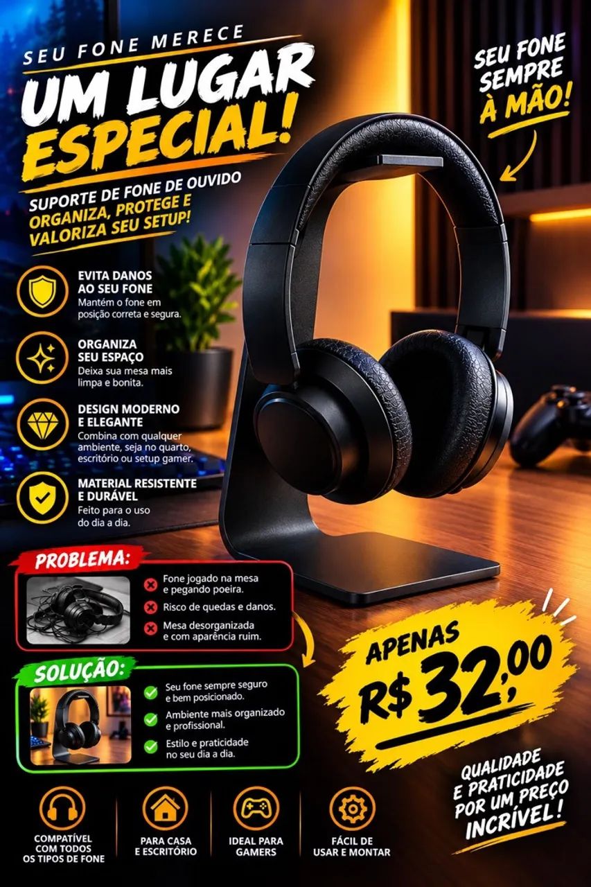 Suporte de Headset  - Foto 2