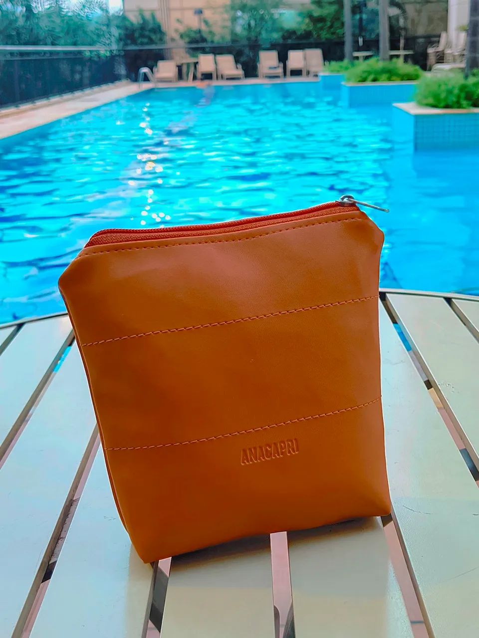  Nécessaire Anacapri Caramelo | Nova | Elegante e Prática.