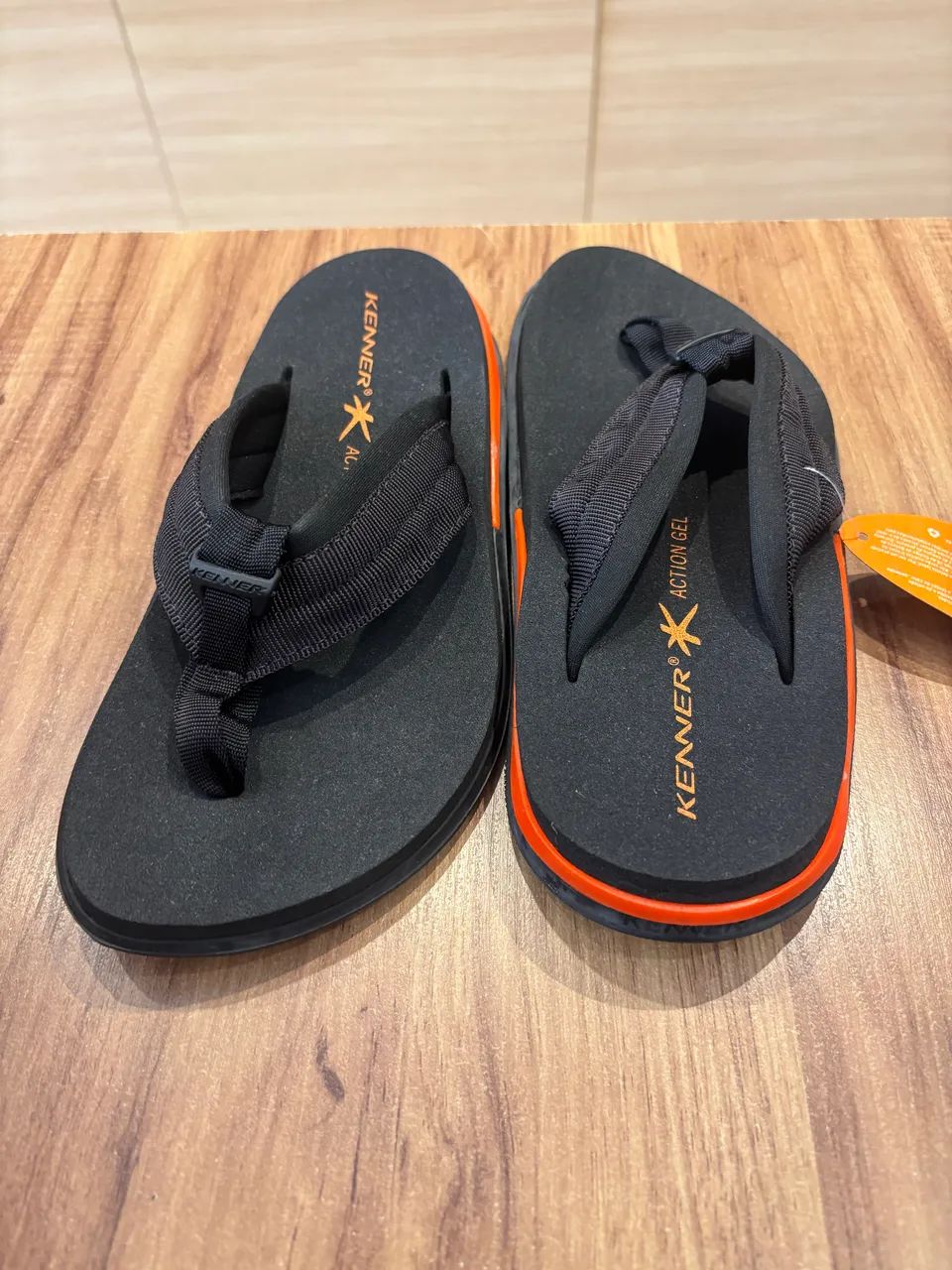 Sandália Kenner Action Gel Original - Preta com Laranja - Nova  - Foto 5