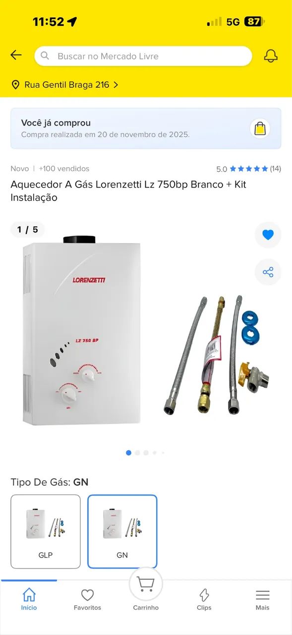 Aquecedor Lorenzetti 