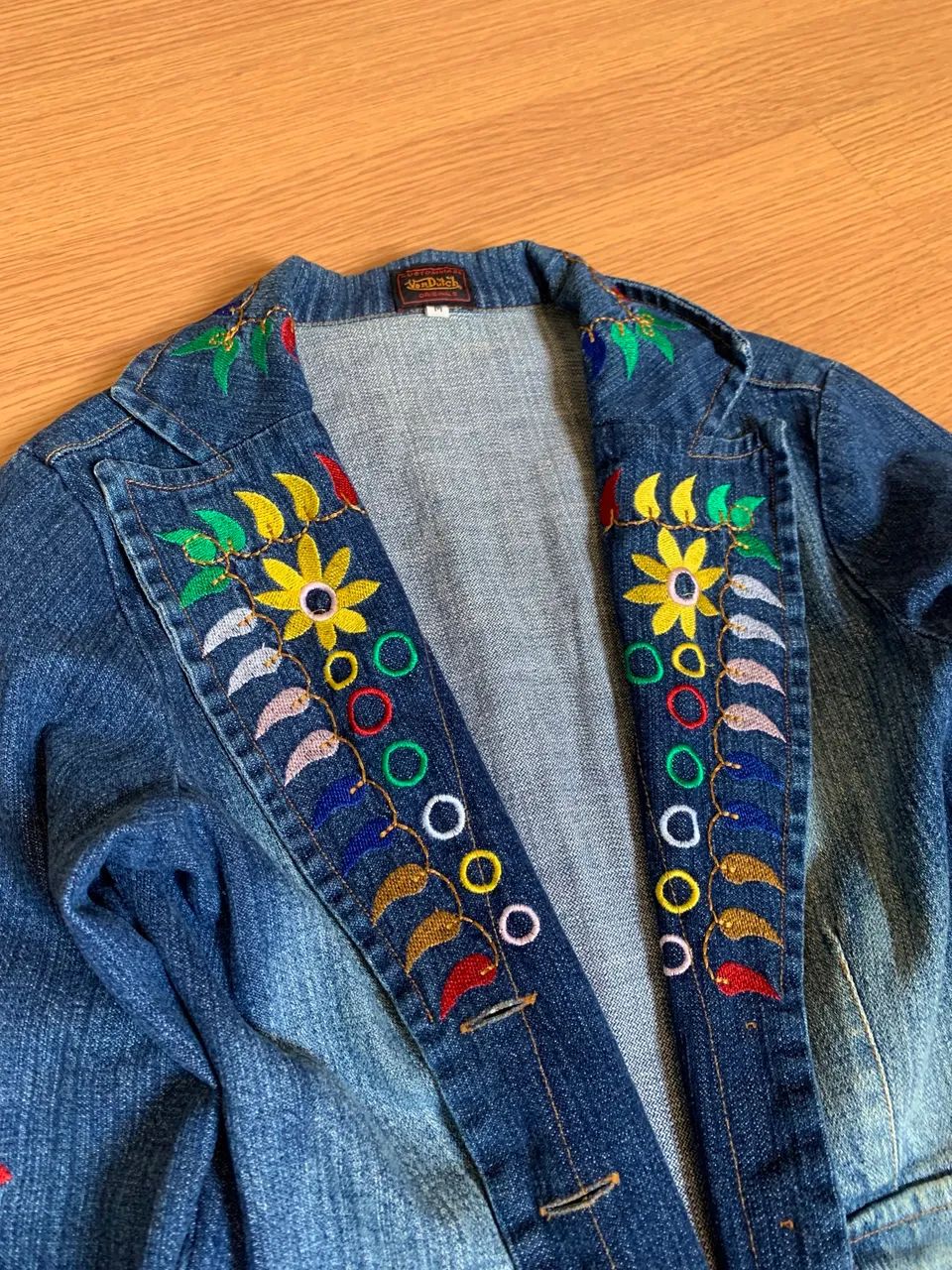 Jaqueta Jeans Bordada Vintage  - Foto 2