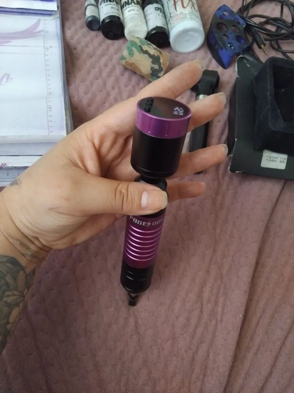 celular poco c65 e kit tatuagem máquina pen poseidon  - Foto 3