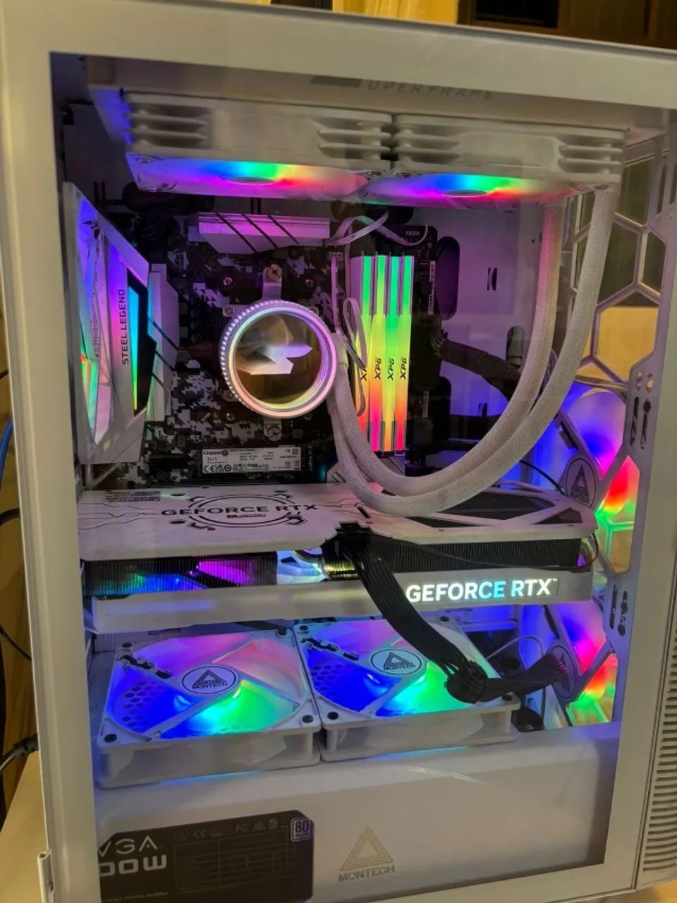 PC Gamer Full White RGB RTX 4070 + RYZEN 5 5600x - Foto 2