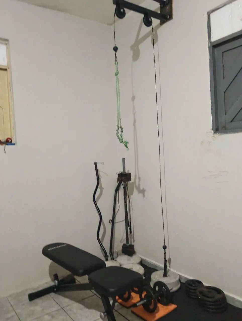 Kit academia para casa 100kg - Foto 5