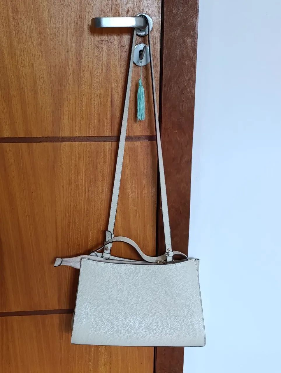 Bolsa Tote Couro Branca Marfim - Foto 4