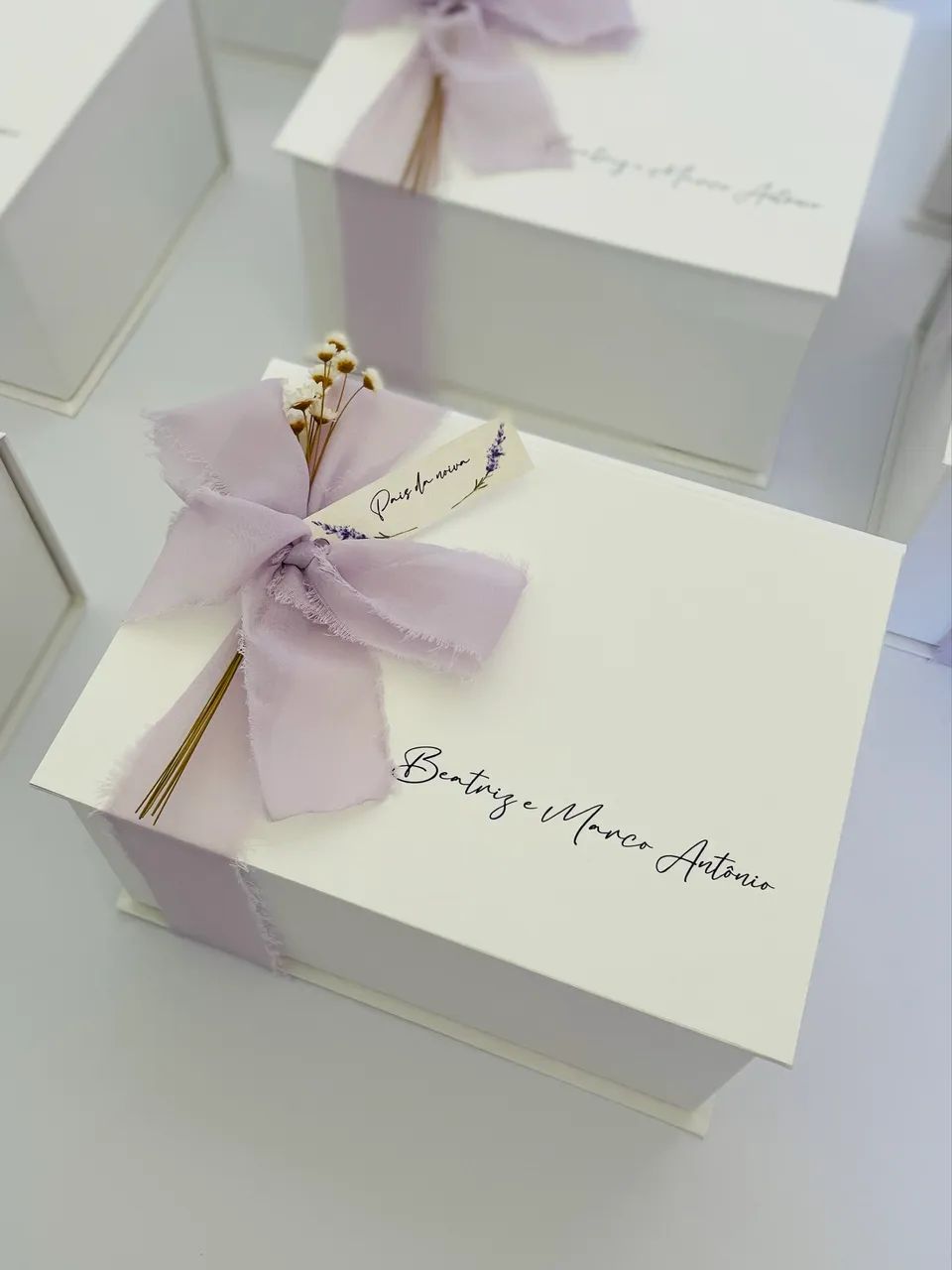 Caixa para padrinhos de casamento 
