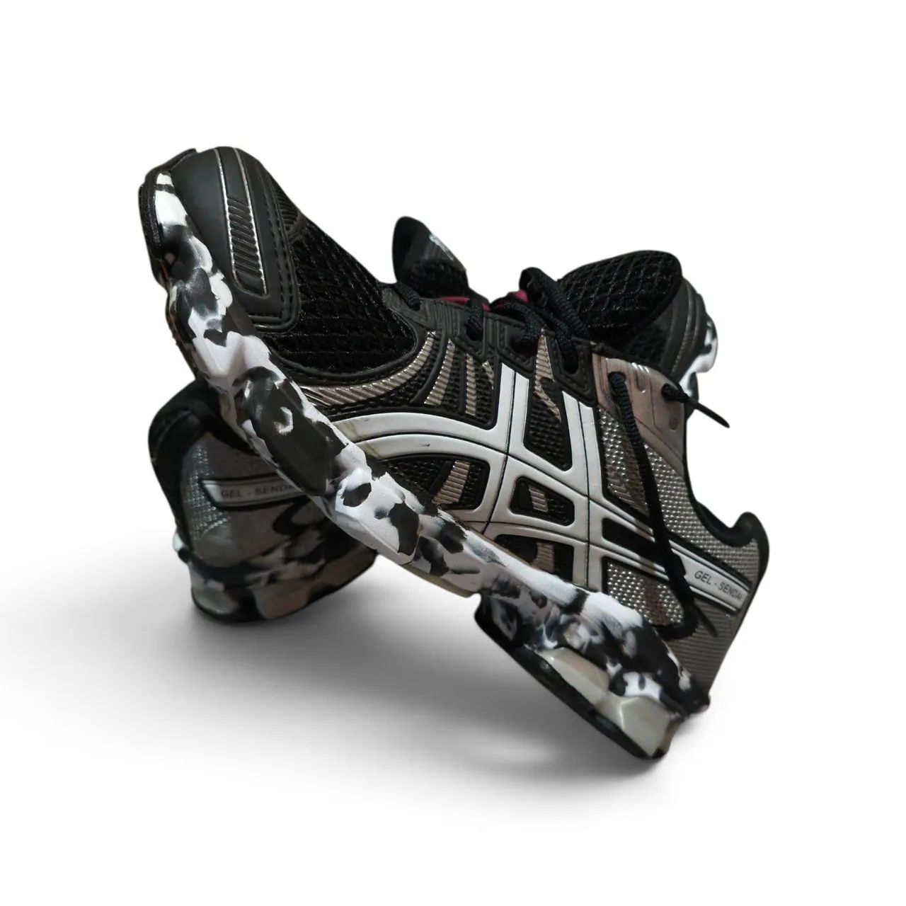 ＊＊＊　エーシーン Tênis ASICS GEL- tamnho 43? Original GEL-SENDAI bran cin<br> <br