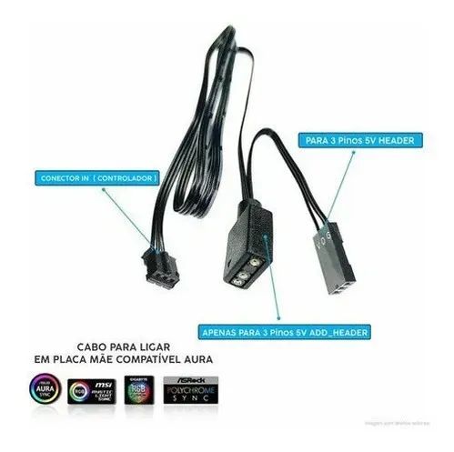 V/T controladora + 8 fans PC - Foto 3