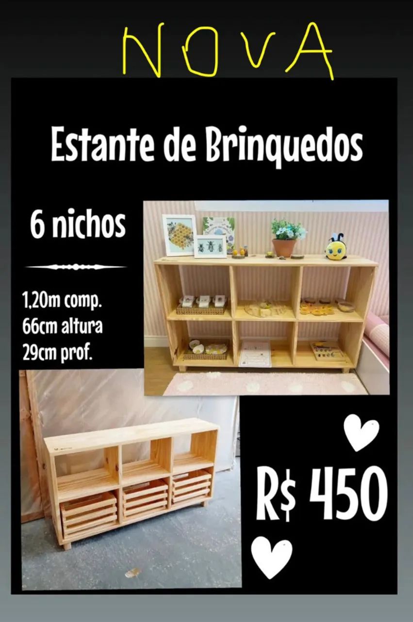 Estante de brinquedos - Oficina De Madeira Kids - Foto 2