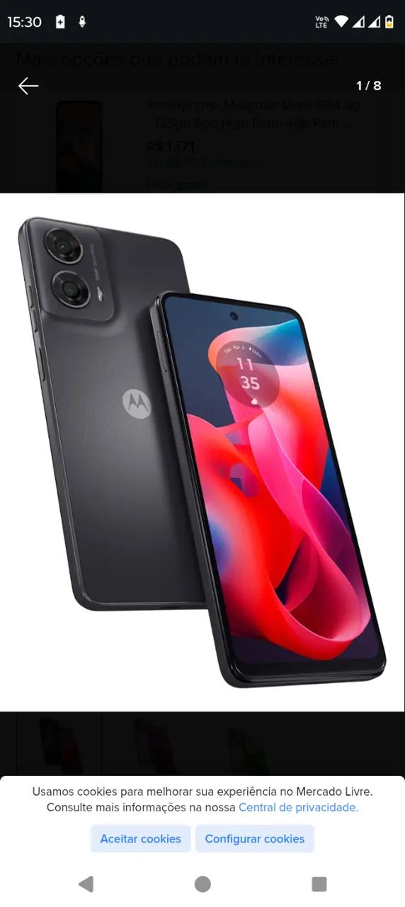 Moto g24128 gb usado