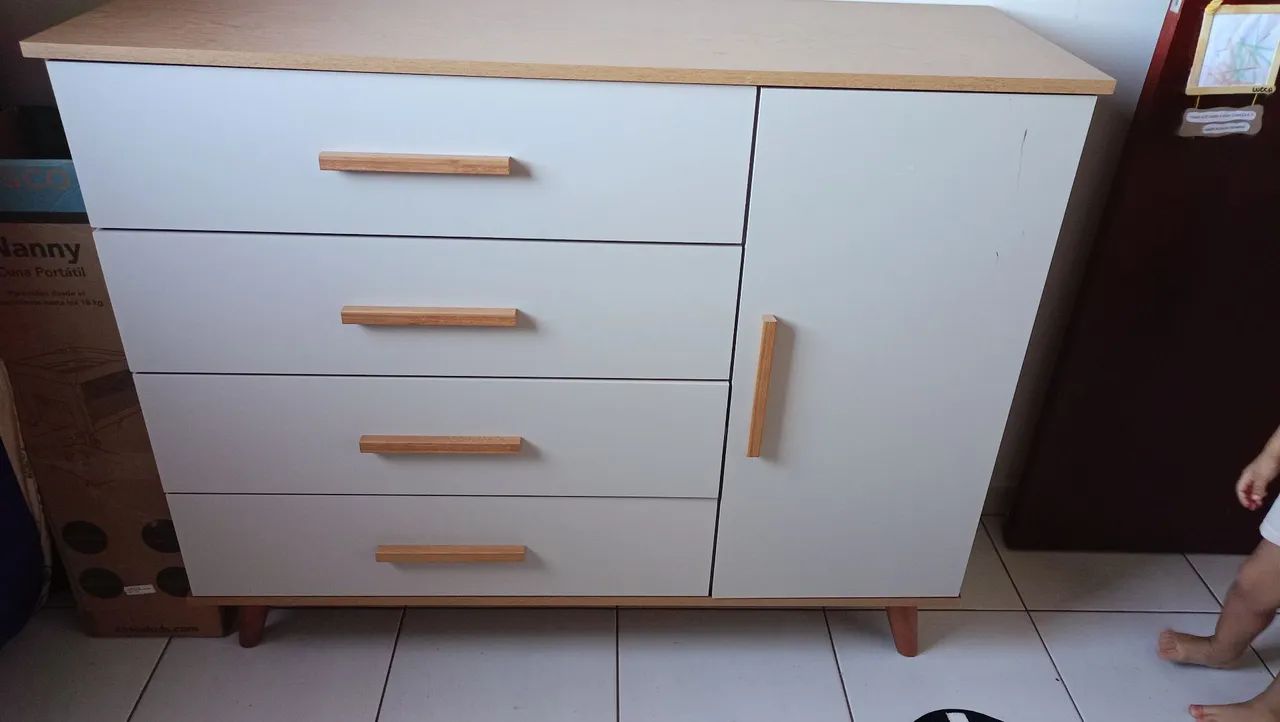 Kit berço guarda roupa e cômoda  - Foto 3