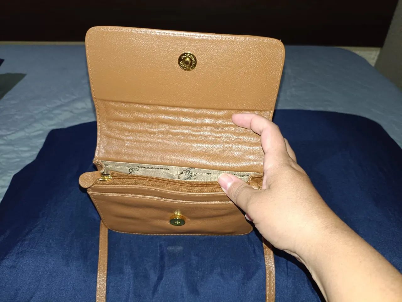 Vende-se bolsa couro café  - Foto 3