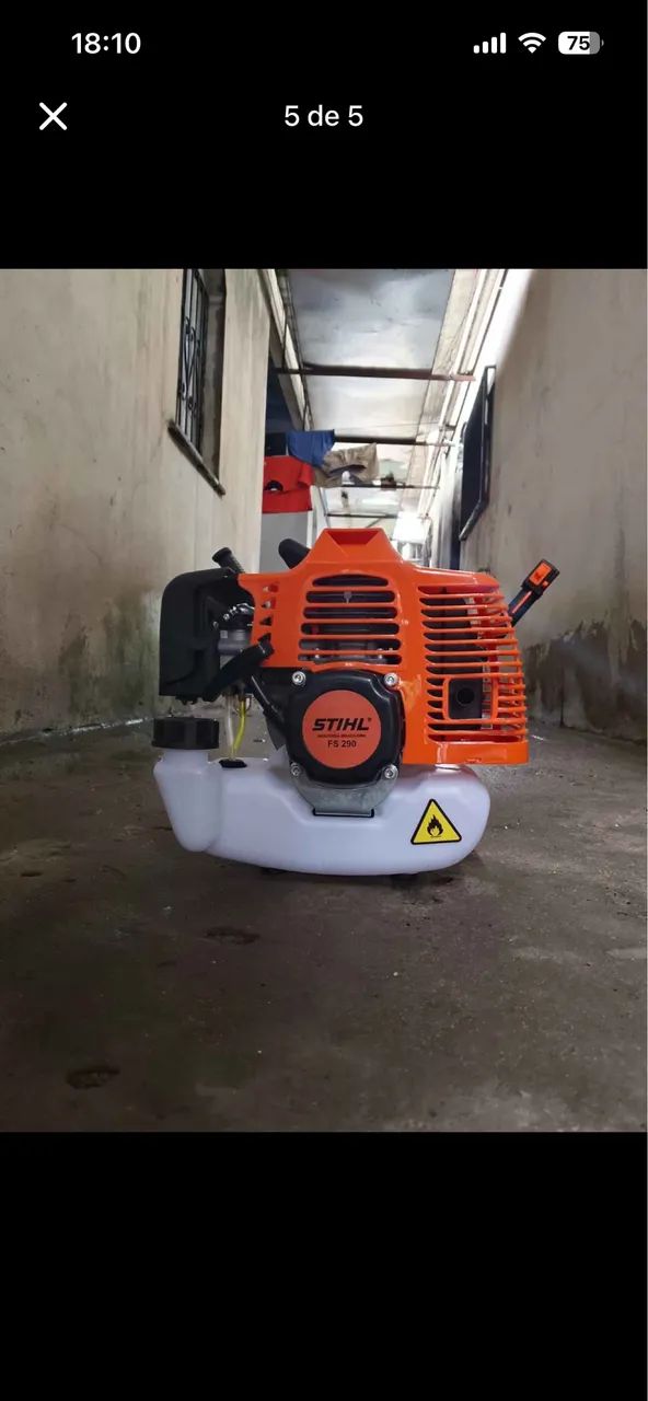 Roçadeira nova a gasolina e oleo ideal para corte de gramas - Foto 2