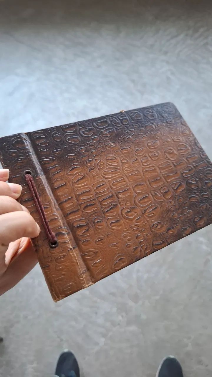 Album antigo com capa de couro estilo crccodilo - Foto 2