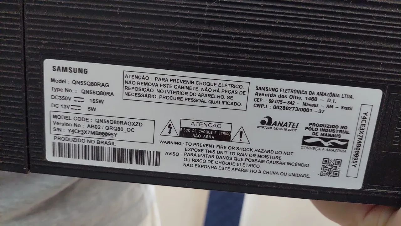 TV QLED 55 SMART 4K QN55Q80RAG (Com defeito) - Foto 2