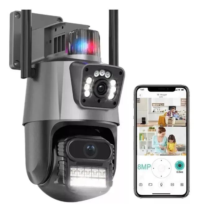 Câmera de Vigilância P11 Wifi Ip Lente Dupla 2x 3mp Externa 360° A prova Dágua com Sirene