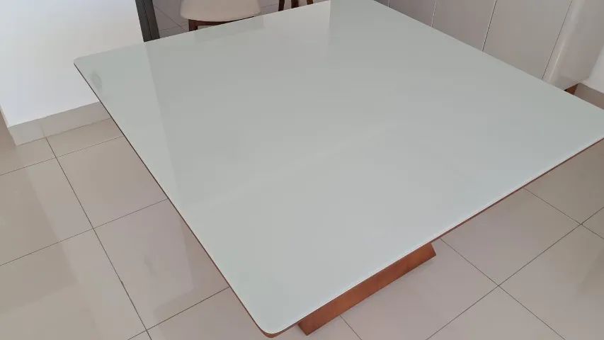 Mesa de Jantar Quadrada NOVA Base Ampulheta! - Foto 4