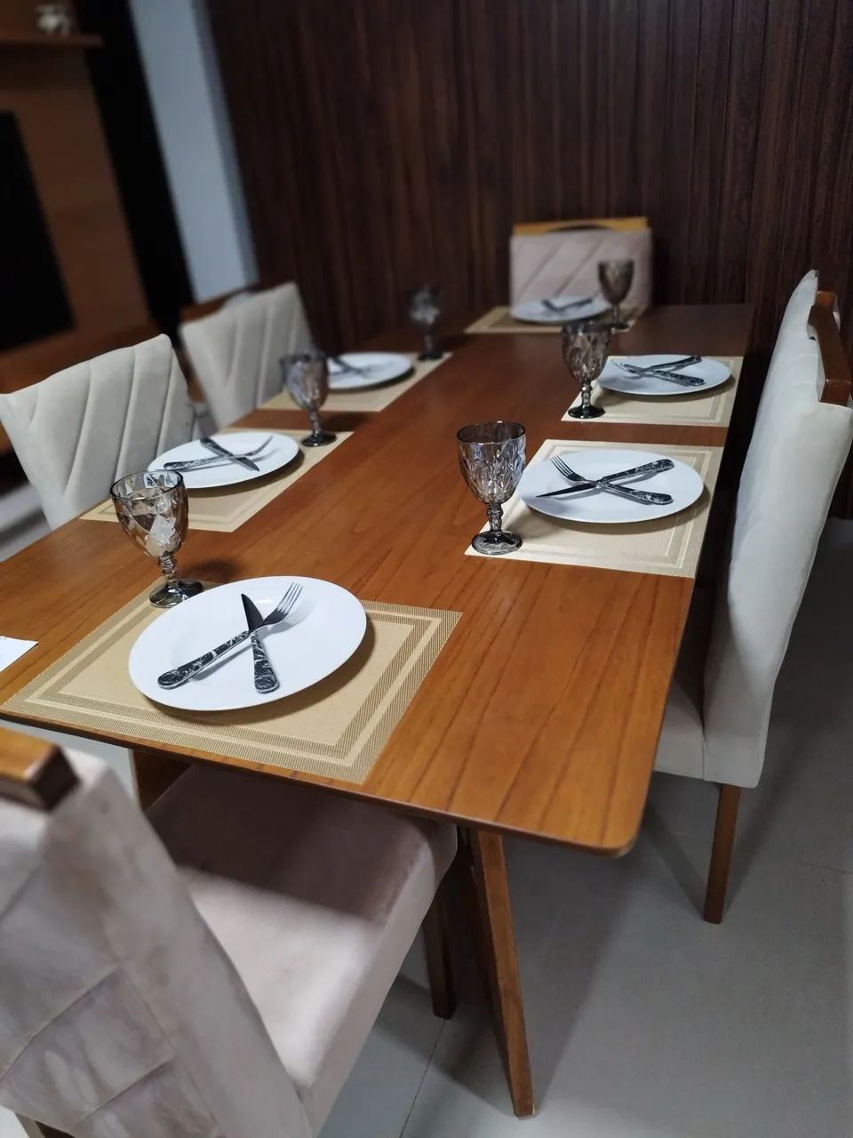 Mesa de Jantar com tampo Madeira 2.00x1.00 06 cadeiras  - Foto 4