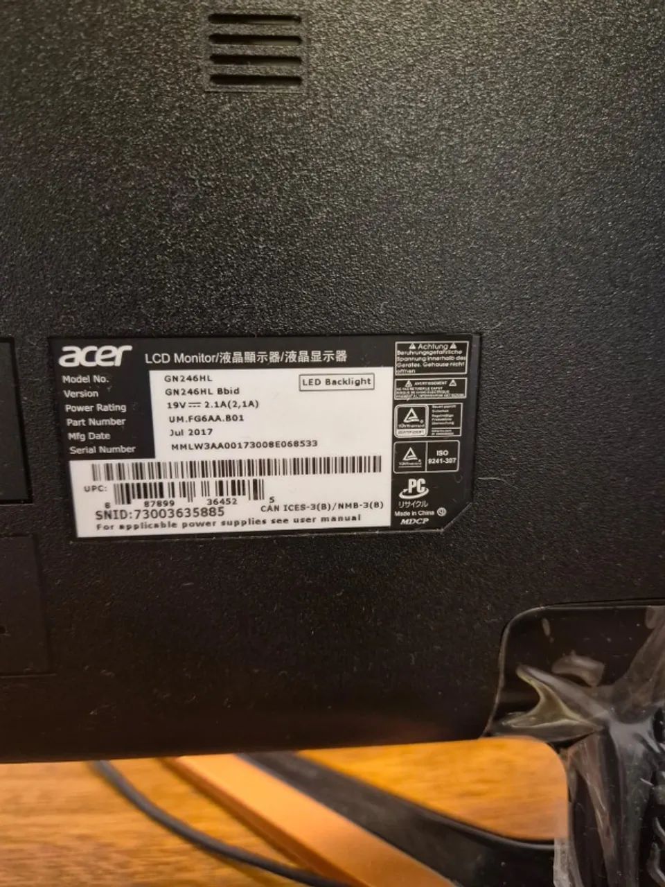  Monitor Accer 21 com teclado e mouse. - Foto 4