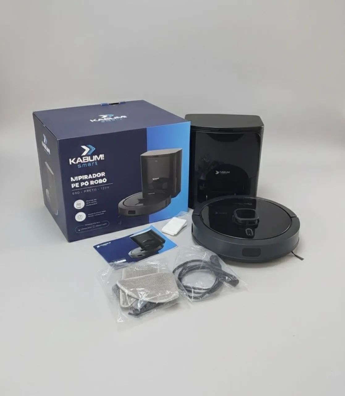 Robô Aspirador e passa pano kabum smart 900 leia a descrição 