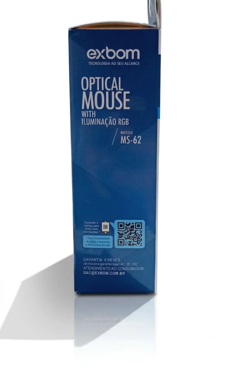 Mouse Gamer Exbom MS-62 Iluminação RGB 1200 DPI USB - Foto 4