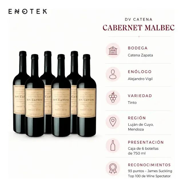 Vinho DV Catena Cabernet/Malbec - Cx c/ 06 Unidades - Foto 3