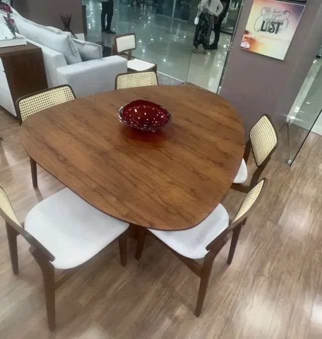Mesa de jantar orgânica madeira - Foto 2