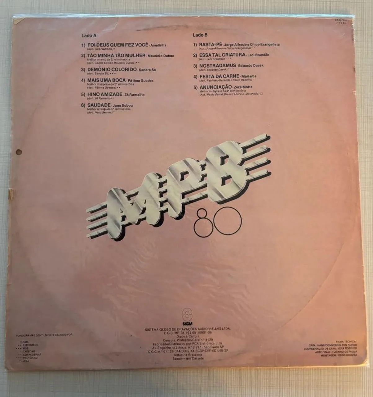 Disco de Vinil/LP - MPB 80 Vol.2 1980 - Foto 2