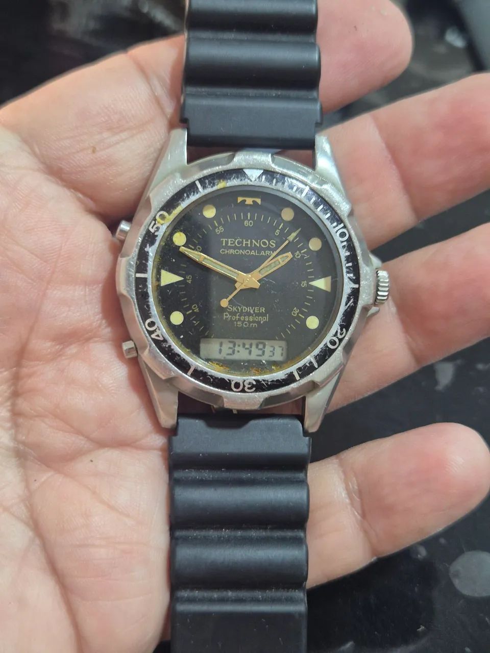 Relógio TECHNOS SKYDIVER  À QUARTZ  -  VINTAGE - Foto 3