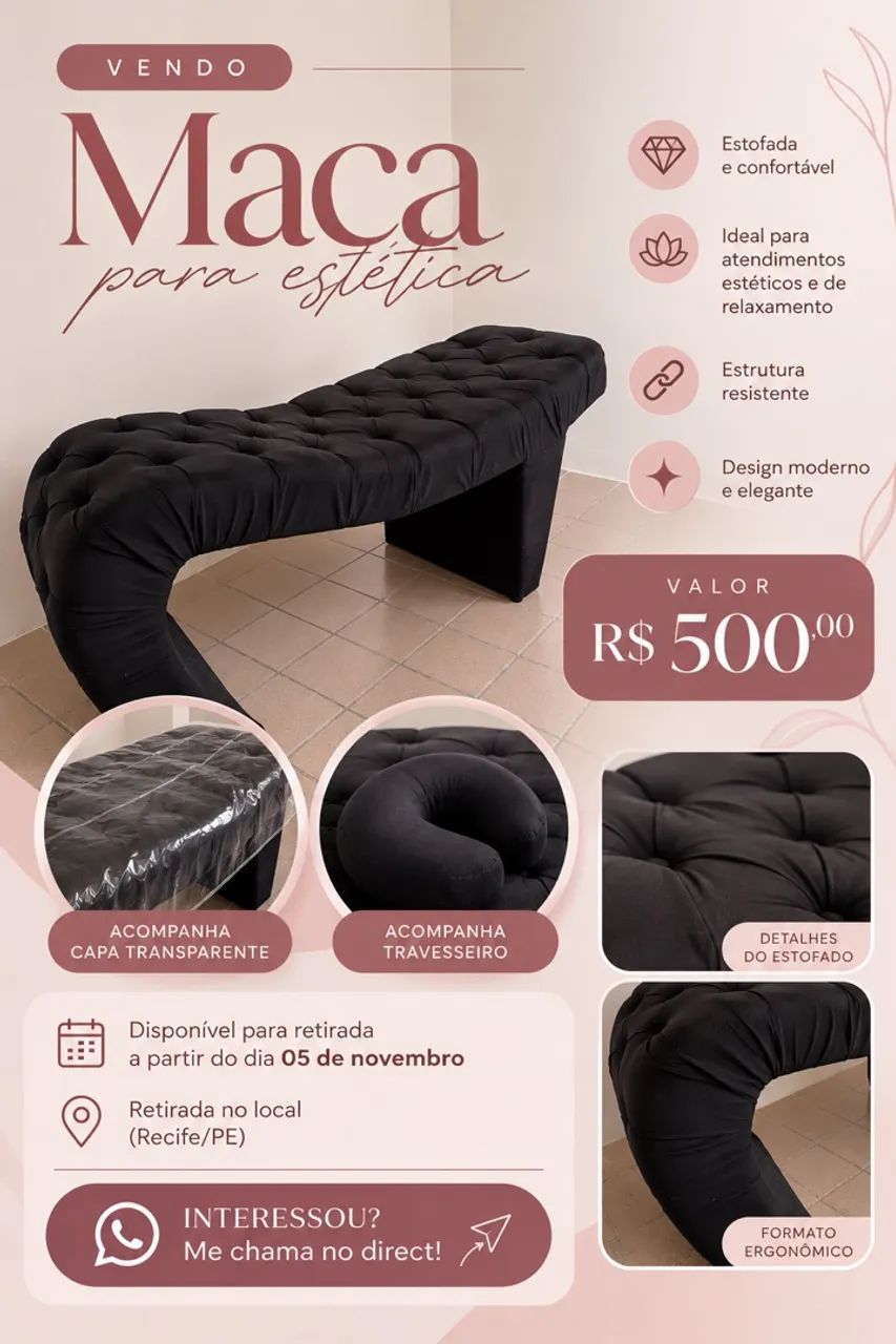 Vendo maca para estética 