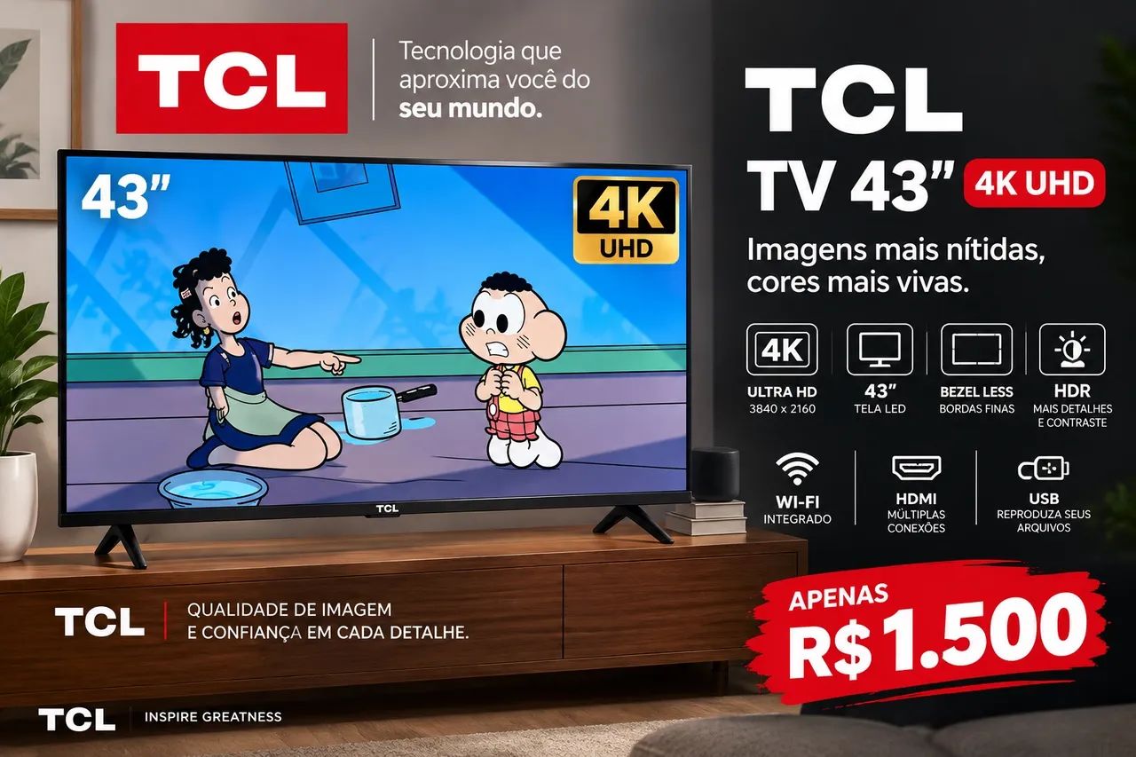 TV smart 4k TCL semi nova  - Foto 3