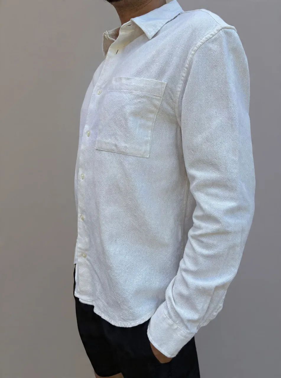 Camisa Masculina Manga Longa Algodão Linho - Foto 2