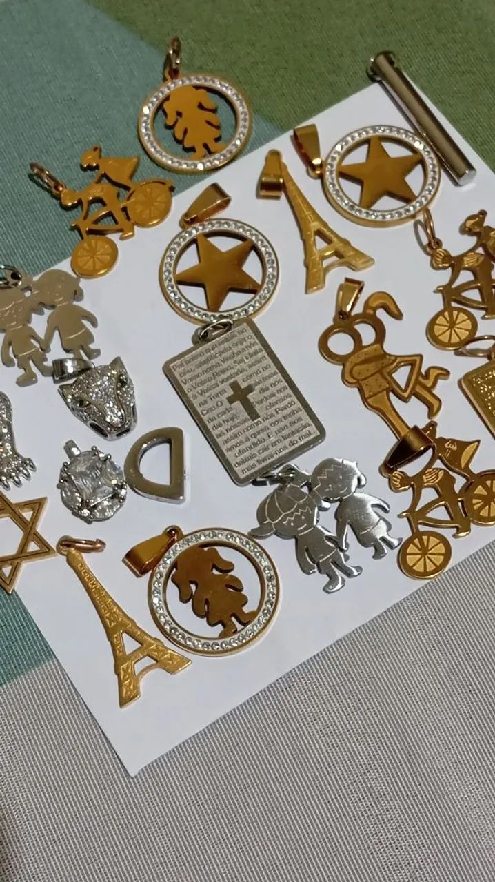 Pingentes Diversos Modelos em Metal